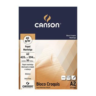 Bloco Croquis Manteiga A2 40g 50fls - Canson