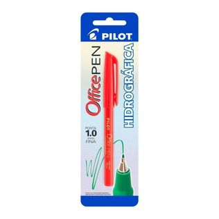 Caneta Hidrográfica Office Pen 1.0mm Vermelha Blister - Pilot