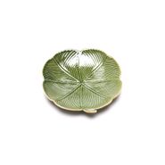 Prato Decorativo de Cerâmica Banana Leaf Verde 20x20x3cm - Lyor