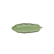 Prato Decorativo de Cerâmica Banana Leaf Verde 16x9x2cm - Lyor