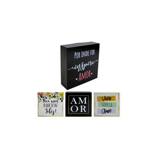 Quadro Decorativo MDF Frases 10x10cm