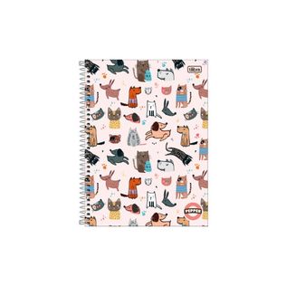 Caderno Universitário 10 Matérias Pepper Feminino 160 Folhas Sortido - Tilibra