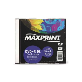 DVD+R DL Com Capa Acrílica 8.5 gb - Maxprint