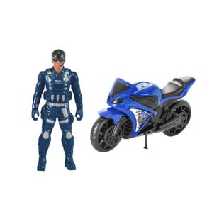 Brinquedo Moto e Policial New Fatal War - Bs Toys