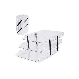 Papeleira Tripla Articulável Cristal - Dello