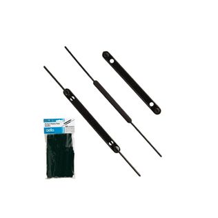 Grampo Trilho Plástico Dellofix Preto 50 Un - Dello