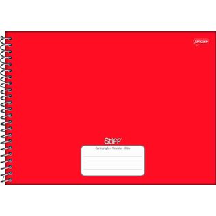 Caderno Espiral 275x200mm Capa Dura Cartografia Slim Vermelho - Jandaia