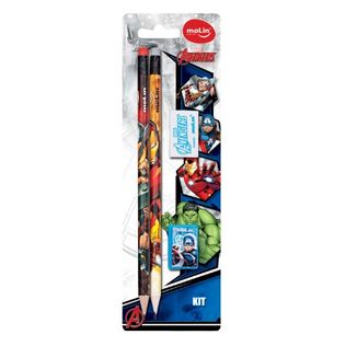 Kit Pencil Avengers Blister 4 Peças - Molin