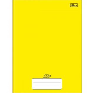 Caderno Brochura Capa Dura Universitário D+ Amarelo 48 Folhas - Tilibra