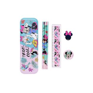 Kit Escolar Tropical Minnie Com 7 Peças - Molin