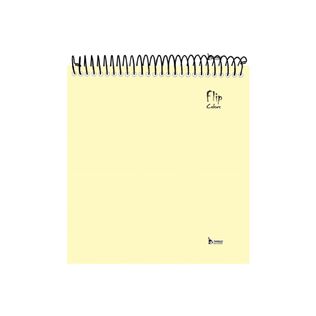 Caderno Flip Neutro Colors Amarelo 80 Folhas - Tamoio