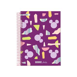 Caderno Espiral Universitário Minnie Arts Capa Dura 80 Folhas - Jandaia