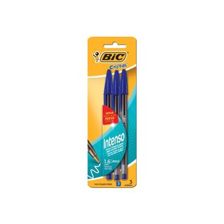 Caneta Cristal Bold Azul 3 Un - Bic