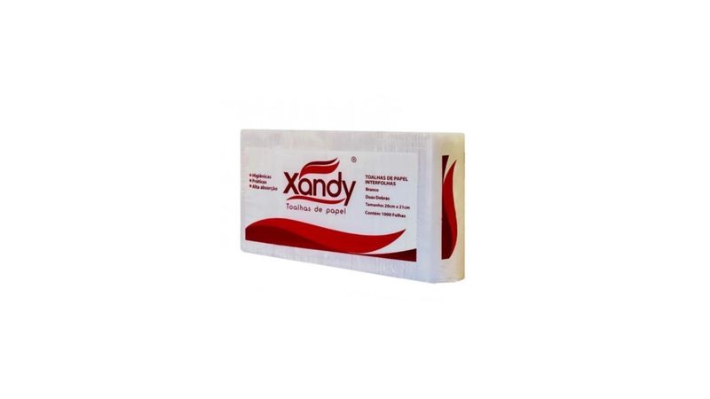 Papel Toalha Branco 20x21cm Com 1000 Folhas - Xandy - Papelex