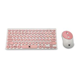 Kit Mouse Teclado Freestyle Sem Fio Rosa - Maxprint