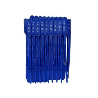 Lacre Numerado P/ Malote 1 Trava Azul C/100 - Forseal