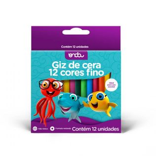 Giz De Cera Fino 12 Cores - Onda