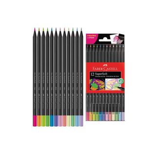 Lápis de Cor Supersoft 6 Neon+6 Pastel - Faber Castell