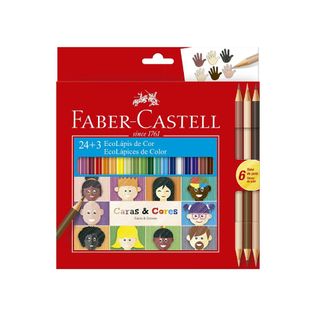 Lápis De Cor 24+3 Caras & Cores - Faber Castell