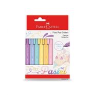 Caneta Fine Pen 6 Cores Pastel - Faber Castell