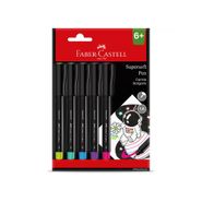 Caneta Supersoft Pen Neon 5 Cores - Faber Castell