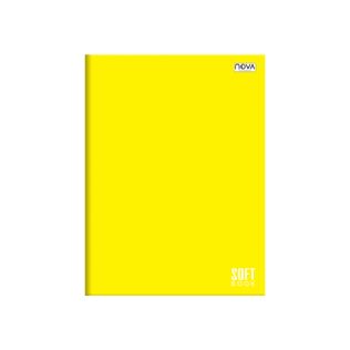 Caderno Brochura 1/4 Capa Dura 96 Folhas Amarelo - Nova Cadernos