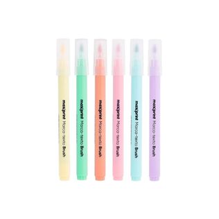 Caneta Marca Texto Brush 6 Cores - Maxprint