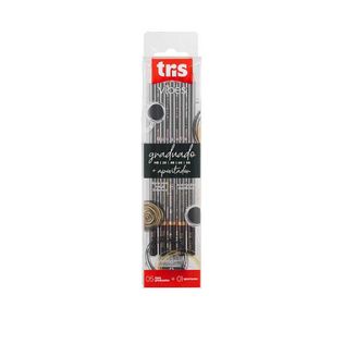 Lapis Graduado + Apontador C/5 UN - Tris