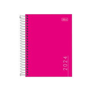 Agenda Espiral Pepper Rosa 2024 160 Folhas - Tilibra