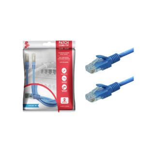 Cabo de Rede Patch Cord Cat6 Ftp 2m Azul