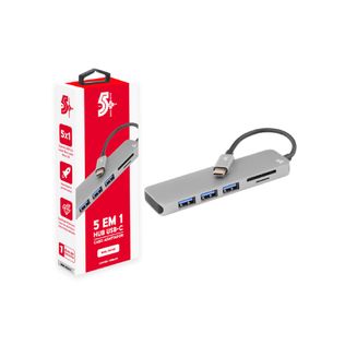 Hub Usb-C Com 3 Portas USB 3.0 + Leitor SD/Micro-SD