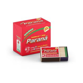 Fósforo Madeira Eco 10 Caixas 40 Un - Paraná