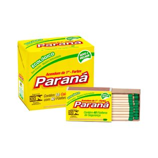 Fósforo Cartolina Eco 10 Caixas 40 Un - Paraná