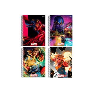 Caderno Universitário 10 Matérias Capa Dura Marvel Now - São Domingos