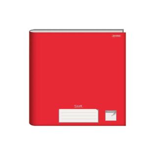 Caderno Brochura 1/4 Caligrafia 96 Folhas Vermelho Stiff - Jandaia