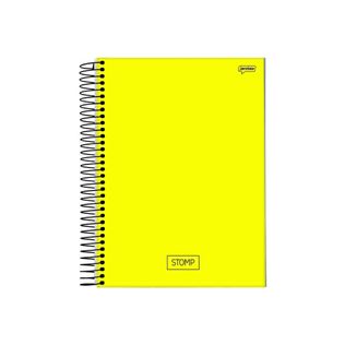 Caderno Espiral Universitário 10 Matérias 200 Folhas Amarelo Stomp - Jandaia