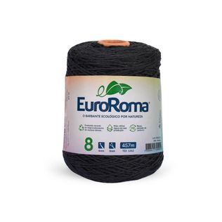 Fio Barbante Preto 4/8 600g 457m - Euroroma