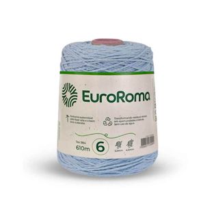 Fio Barbante Azul Bebê 4/6 600g  610m - Euroroma