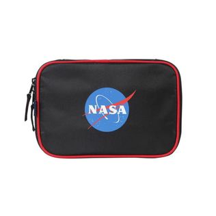 Estojo Escolar Soft Luxo Nasa Black + Red - Dermiwil