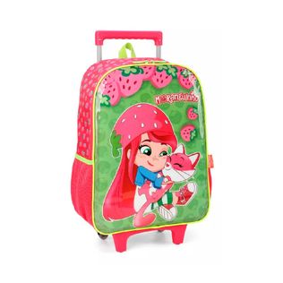 Mochila Infantil Rodinhas Verde Moranguinho - Luxcel