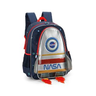 Mochila Infantil  Nasa Foguete Vermelho - Luxcel