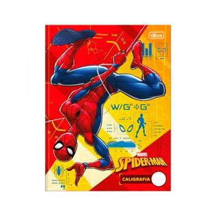 Caderno Brochura Capa Dura Caligrafia Spider Man 40 Folhas - Tilibra