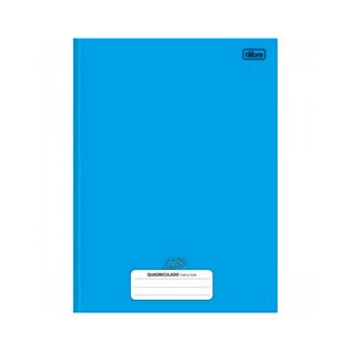 Caderno Brochura Quadriculado 1x1 cm Capa Dura D+ Azul 96 Folhas - Tilibra