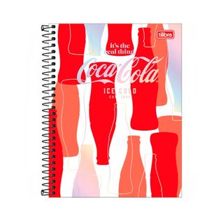 Caderno Espiral Capa Dura Coca-Cola 1 Matéria 80 Folhas - Tilibra