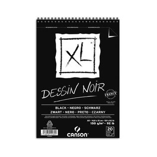 Bloco Desenho Xl Dessin Noir 40fls A4 150gm2 - Canson