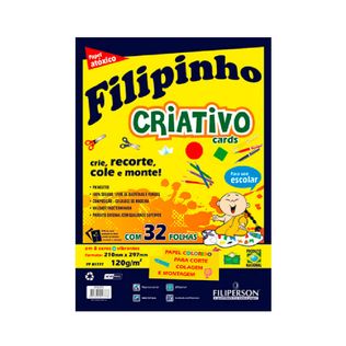 Bloco Filipinho Creative Cards 8 Cores A4 120g 32fl - Uniperson
