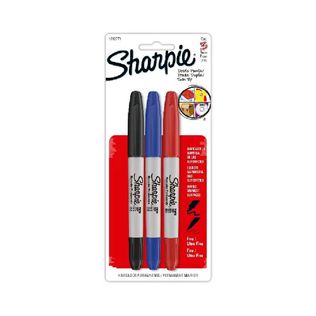Marcador Permanente Twin Tip c/3 - Sharpie