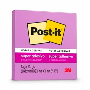Bloco Adesivo Post-it Lilás 90 Folhas 76x76mm - 3M