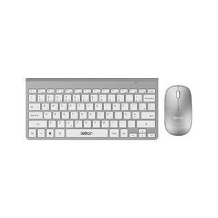 Kit Teclado Com Mouse Sem Fio Prata - Letron