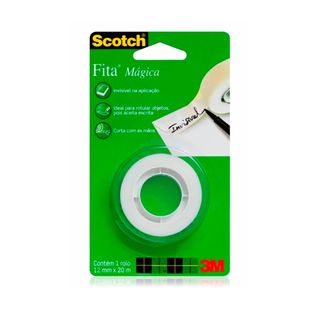 Fita Mágica Transparente 12mm x 20m - 3M